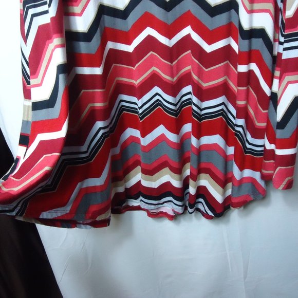 Reborn J Chevron Print Multi Color A Line Dress - Picture 3 of 7